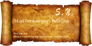 Staffenberger Nóra névjegykártya